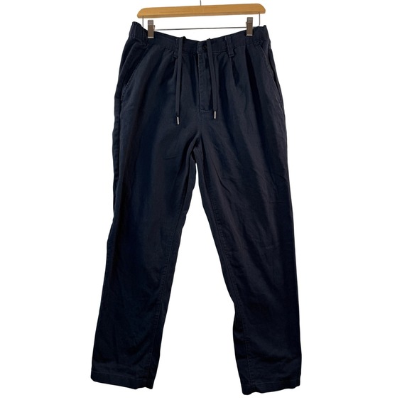 Eddie Bauer Other - Eddie Bauer Mens M Navy Blue Elastic Waist Drawstring Lounge Pull On Pants